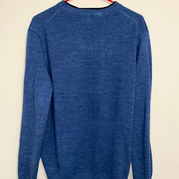 Blue/Indigo V-Neck Sweater Geoffrey Beene - Picture 4 of 4